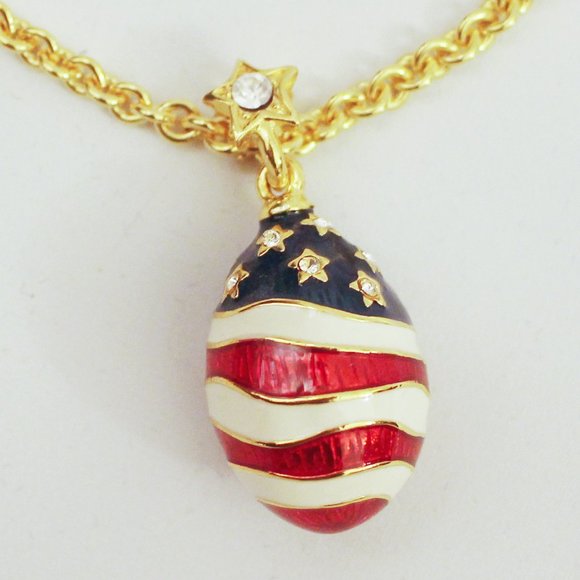 Joan Rivers 32" Stars & Stripes Egg Necklace - Picture 2 of 3